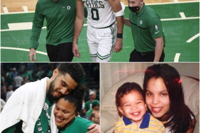 BREAKING: Jayson Tatum Goes Down Hard and His Mom’s Emotional Reaction Goes Viral  As soon as Jayson hit the floor, all eyes weren’t just on the court — they were on his mother. Her face said it all: fear, heartbreak, and helplessness as she watched her son grimace in pain. Cameras caught her standing up, hand over her mouth, fighting back tears. It wasn’t just a playoff moment — it was a mother watching her child hurt, live in front of the world. Her raw reaction struck a nerve with fans everywhere.
