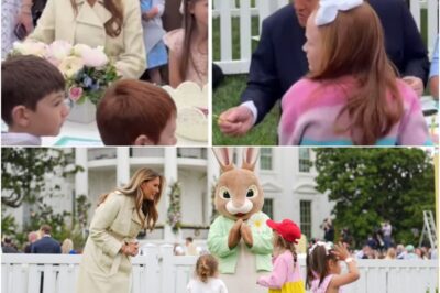 Oh God, this made my day! THE BEST COUPLE IN THE WORLD 🫡🇺🇸 President Do::nald Tr::ump gives Melania some cute comments in front of all the children and makes her blush during an Easter event. 😍 BUT GOD, HOW CUTE IS THIS? The White House wrote “NAME A MORE ICONIC DUO.” Well, you can’t. The video is below, you have to watch this 👇