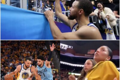 You won’t believe what happened during the Warriors’ Play-In game! Cameras captured something that had everyone talking—Steph Curry’s daughter, Riley, sitting with his wife Ayesha in the crowd. And the internet went wild. Fans couldn’t get enough of the adorable family moment. Either way, the Curry family totally stole the show!
