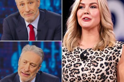 THIS JUST HAPPENED: Jon Stewart TAKES ON Karoline Leavitt—But Her Savage Comeback Left Him HUMILIATED and the Internet in HYSTERICS! In an epic showdown that has the internet buzzing, Jon Stewart tried to take a jab at Karoline Leavitt—but she wasn’t having any of it. Stewart, thinking he was being clever, quickly learned he messed with the wrong woman. With one sharp, quick-witted reply, Karoline flipped the script, turning his joke back on him and leaving him completely humiliated. The tension was palpable as Stewart tried to recover, but Leavitt’s savage clapback left him flustered and the audience roaring with laughter. The aftermath of this explosive exchange has gone viral, and everyone’s talking about how Leavitt turned the tables in the most glorious way possible…