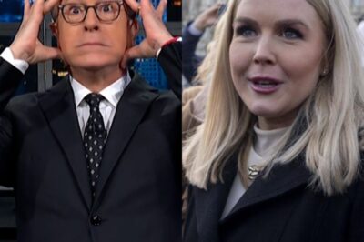 SHOCKING SHOWDOWN: Karoline Leavitt Hijacks Stephen Colbert’s Stage in Fiery Clash—Audience Gasped, Segment Cut Short, and TV History Made! Colbert Left Speechless as Leavitt Turns Comedy Interview into Cultural Confrontation—The Moment That Exposed a Deeper Divide in America’s Media Was This the Night Late-Night TV Lost Control? The Mic-Drop That Left the Studio Silent and the Internet Exploding!