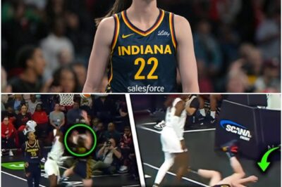 BREAKING NEWS: Caitlin Clark Gets Knocked Down—Then Shocks Everyone With Ice-Cold Comeback That Silences the Crowd! It looked like they had her—one brutal hit, a roaring arena, and all eyes on Clark. But instead of backing down, she delivered a savage response so bold, even her critics had to respect it. What happened next has the whole league talking… and some rivals rethinking everything.What she did next?