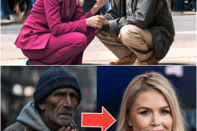Karoline Leavitt was rushing to an event when a frail homeless veteran caught her eye. What happened next stunned witnesses: she stopped, knelt down, and quietly handed him something—moments later, he burst into tears. Onlookers say they’ll never forget what she whispered before walking away. Here’s what really happened…