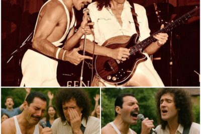 In 1990, gravely ill and barely standing, Freddie Mercury walked into the studio and defied every limit. Queen’s “The Show Must Go On” demanded soaring high notes even Brian May feared might be impossible. But Freddie, ever defiant, downed his vodka and growled, “I’ll f***ing do it, darling.” And he did—nailing the track in full voice, pain and all. He propped himself against the mixing desk and delivered a vocal that would become legendary. When you hear him sing “On with the show,” you’re hearing a man who stared death in the face—and sang anyway. It wasn’t just music. It was a final triumph…..full video below 👇👇👇