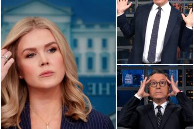 THE MIC-DROP THAT SHOOK LATE-NIGHT TO ITS CORE: Karoline Leavitt’s Fiery Showdown with Stephen Colbert Drops a Bitter Truth—And What Happened Next Exposed Late-Night’s Soft Spot It was supposed to be another polished segment on The Late Show—until Karoline Leavitt flipped the script. With one bold truth bomb, she didn’t just silence Stephen Colbert—she cracked the very image of late-night comedy. What followed was a mix of awkward silence, forced smiles, and behind-the-scenes chaos that’s now igniting debate across the country. Was this the moment late-night finally met its match?