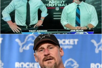 NFL Fans Are In Stitches Over Troy Aikman’s Rau:nchy 2-Word Description Of Dan Campbell During Lions-Ravens ‘MNF’ Game [VIDEO]