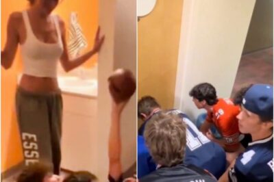 Group Of College Bros Were Doing The “Tush Push” Through Female Students’ Dorm Room Doors, And The Looks On Their Faces Say It All [VIDEO]