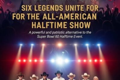 Once, they ruled the airwaves — now they’re rewriting America’s story. This year’s All-American Halftime Show isn’t just music, it’s a movement. Six country icons — Alan Jackson, George Strait, Trace Adkins, Kix Brooks, Ronnie Dunn, and the legendary Willie Nelson — will take the stage for one night that could define a generation. Inspired by Charlie Kirk’s vision, producer Erika Kirk unites the voices that built a nation’s soundtrack. It’s not just a tribute — it’s a reckoning. Because when legends rise again, America listens.