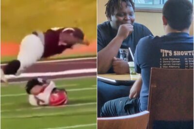 Two Michigan High School Football Players Break Bread In Powerful Moment After Ugly Belly-Flop Incident Left One Of Them In Wheelchair With Spinal Fractures & The Other Facing Possible Expulsion [VIDEO]