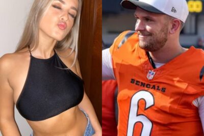 Bengals QB Jake Browning’s Fiancée Stephanie Niles Shuts Down Stands In Jaw-Dropping Leather Outfit [VIDEO]