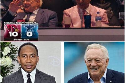 Lip Readers Have Uncovered Stephen A Smith’s Perfect 3-Word Message For Jerry Jones After Watching Dallas Cowboys’ Embarrassing Turnover In His Luxury Suite [VIDEO]