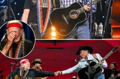 “GEORGE… YOU CAN’T DO THIS TO ME ON STAGE.” — Willie Nelson Falls Into Tears as George Strait Stuns a Sold-Out Texas Crowd With a Heart-Stopping Birthday Surprise That No One Saw Coming!  The Moody Center ERUPTS as the Country Legends Share a Once-in-a-Lifetime Moment Fans Are Calling “The Most Emotional Performance of Their Careers.”! No one in Austin was prepared for this.  In the middle of their rare joint performance at the grand opening of the Moody Center, George Strait suddenly stopped the music, turned toward Willie Nelson, and delivered a moment so raw, so intimate, and so overwhelming that it froze the entire arena. With 15,000 fans watching in breathless silence, Strait began softly singing “Happy Birthday” — not as a joke, not as a bit — but as a heartfelt tribute to Willie’s 89 years of grit, soul, and country music history. Willie tried to laugh it off… but the second he heard George’s voice crack with emotion, everything changed. His smile trembled. His eyes filled. And within seconds, the Texan outlaw legend was wiping tears off his face as the crowd ROARED.  The arena transformed into a cathedral of memories — phones in the air, voices shaking, strangers hugging — as two icons shared a once-in-a-lifetime moment that fans are calling “the most beautiful surprise in country music this decade.” A shock. A tribute. A tear-soaked Texas miracle. And the video? Already blowing up the internet. Watch below👇👇👇 👇