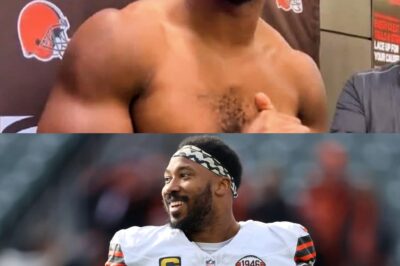 BREAKING: Social Media Left In Shock After Myles Garrett’s Manhood Was Clearly Visible As He Spoke To Reporters [VIDEO + PHOTO]