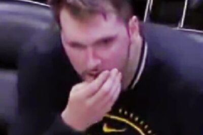 Luka Doncic Goes Viral After Cameras Catch Him Eating Like A Toddler On Lakers Bench [VIDEO]