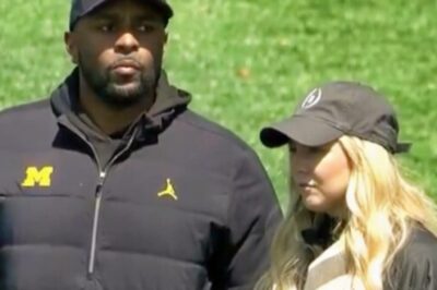 Incriminating Live TV Footage Resurfaces Of Sherrone Moore Chilling On The Sideline With His Mistress [VIDEO]