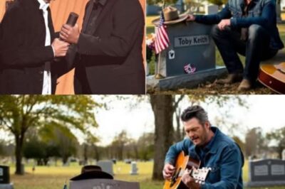 “He stood alone… but his voice carried two hearts” — Blake Shelton quietly visits Toby Keith’s grave and sings the song they never got to finish No livestream. No audience.