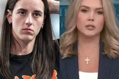 “JUST A BASKETBALL PLAYER?” — Karoline Leavitt’s Brutal On-Air Jab At Caitlin Clark Sparks Live TV Shock — And Clark’s One-Line Response Leaves The Studio In Silence