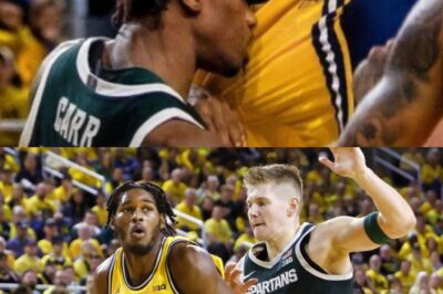 Photographer Captures Diabolical, Perfectly-Timed Pic Of Spartans Player Taking Wolverines Rival’s Junk To The Face [PHOTO + VIDEO]